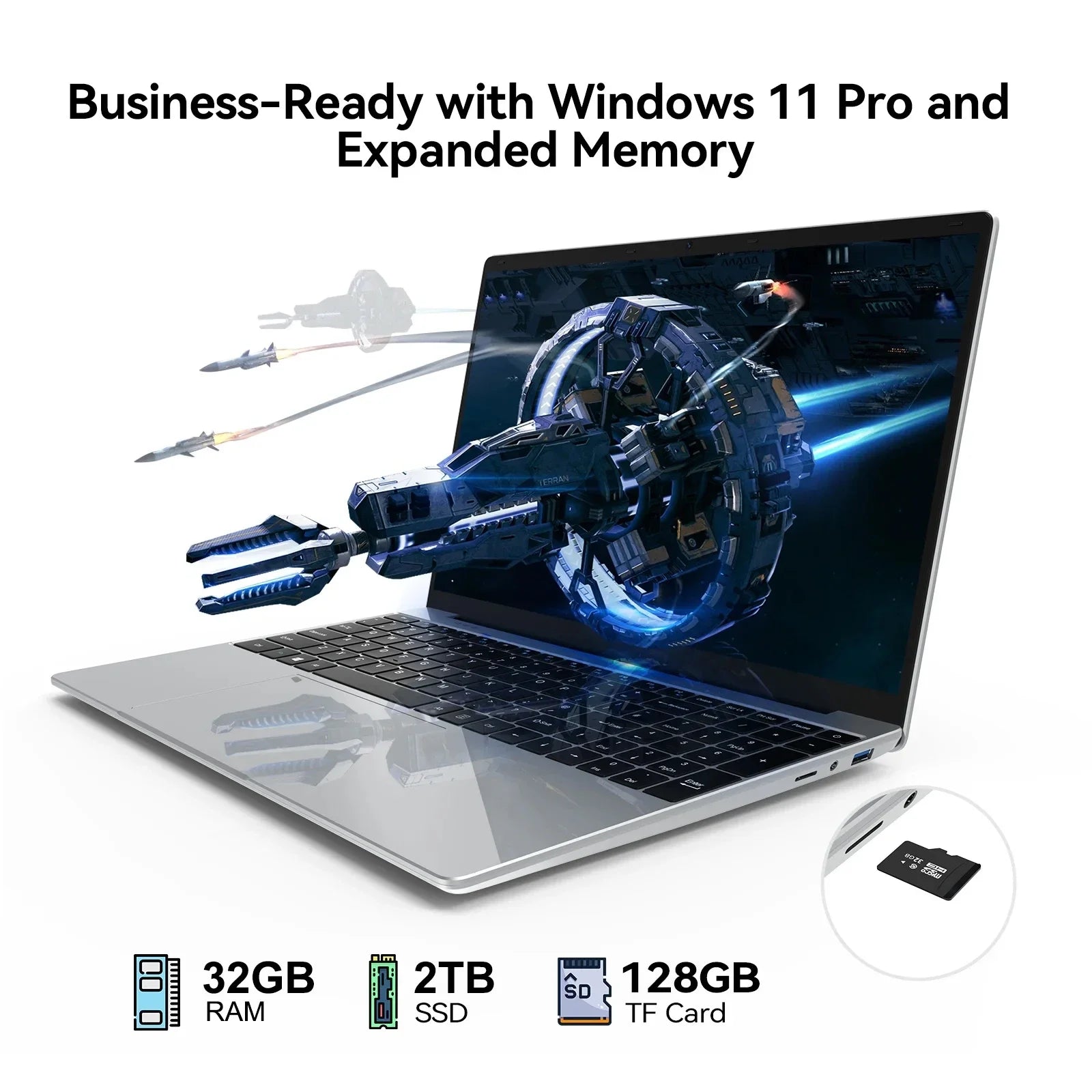 15.6" 120Hz FHD IPS Laptop Intel Core I7-8650U 32GB RAM 2TB SSD Backlit Keyboard Long Battery Notebook