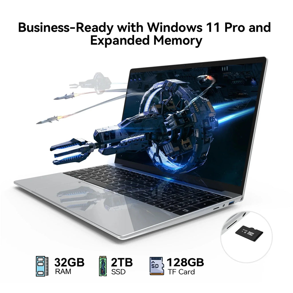 15.6 Inch 120Hz FHD IPS Laptop Intel Core I9-9880H 32GB RAM 2TB SSD Backlit Keyboard Large Battery Notebook