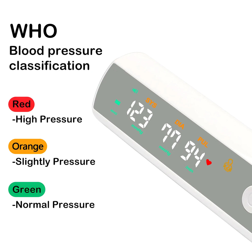 Rechargeable Battery Digitization Russian Voice LCD Large Screen Sphygmomanometer Arm Blood Pressure Monitor Tonometer