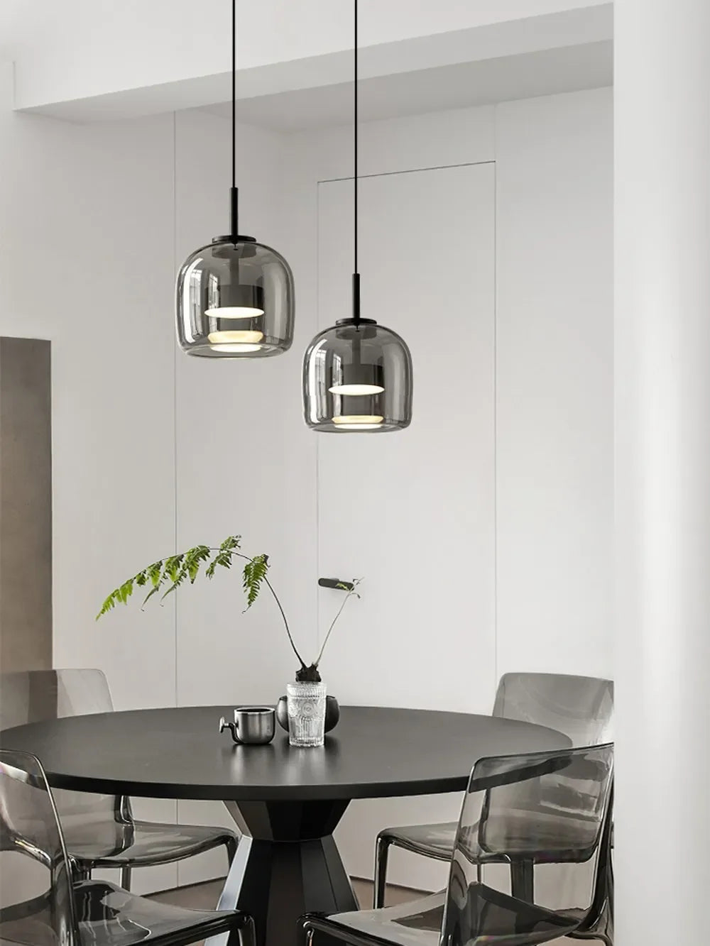 Modern Nordic Glass Ring Light | LED Adjustable Pendant Fixture Tidesmit