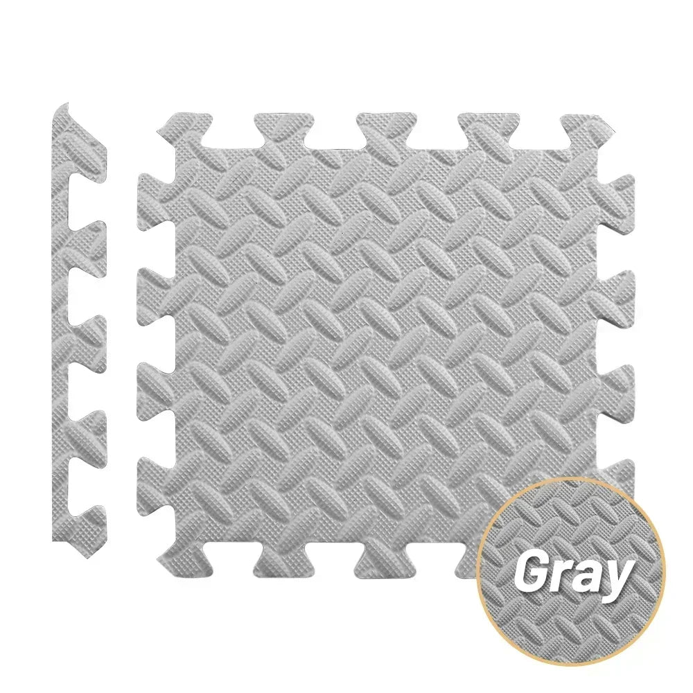 Massage Cushion Puzzle Mat - Non-Slip EVA Foam Exercise Tiles Massage Cushion GRAY Tidesmit