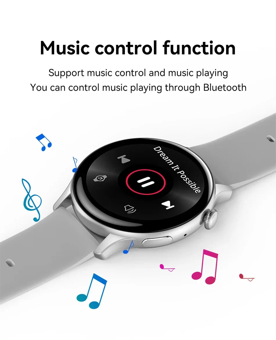 2025 AMOLED Smart Watch Ladies Screen Always Show Time 466*466 HD Health Tracker Voice Calling Smartwatch Women