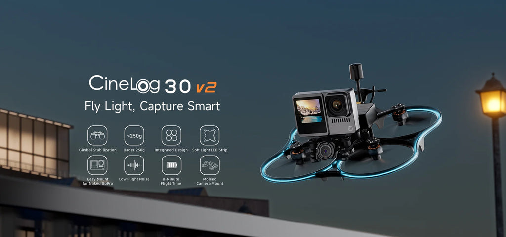 Cinelog30 V2 FPV Drone | 3-Inch Quadcopter with 1404 Motors Tidesmit