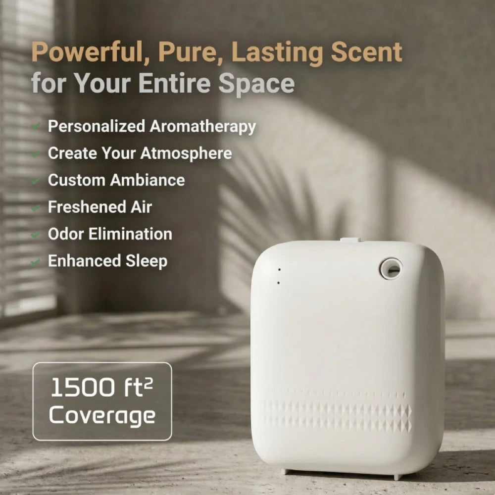 Smart Bluetooth Waterless Essential Oil Diffuser 150ml Wall-Mounted Aroma Scent Machine for Home Hotel Commercial Type-C