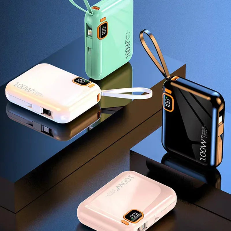Tidesmit 50000mAh Fast Charging Power Bank with Detachable Cable Tidesmit