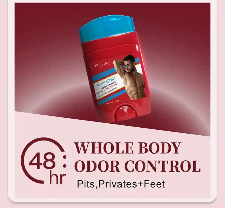 Tidesmit High Endurance aluminum-free deodorant for men featuring Pure Sport scent for sweat and odor protection.