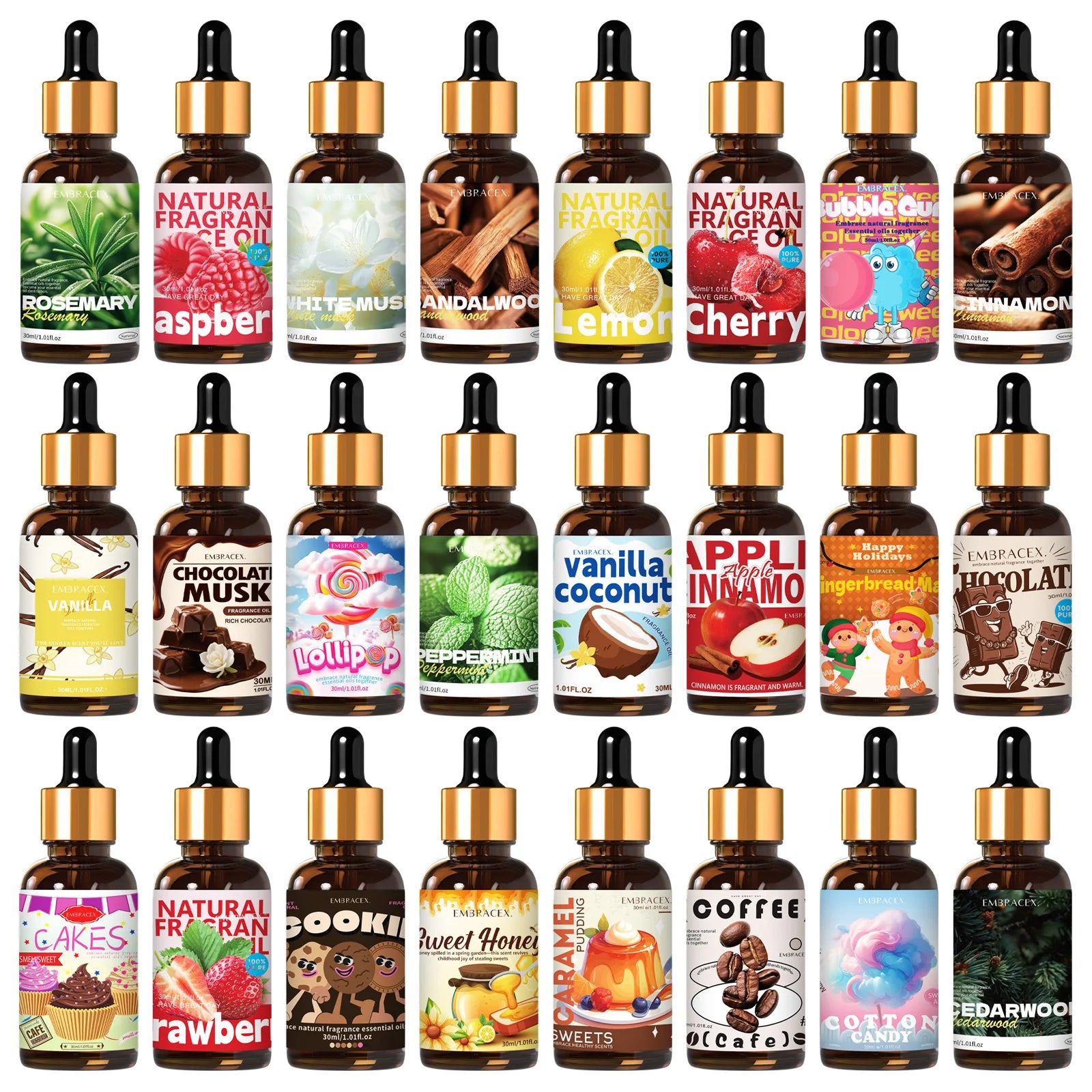 30ml Gingerbread Man Essential Oil Skincare Body massage oil diy projects Long Lasting sent Christmas Gift To Friends