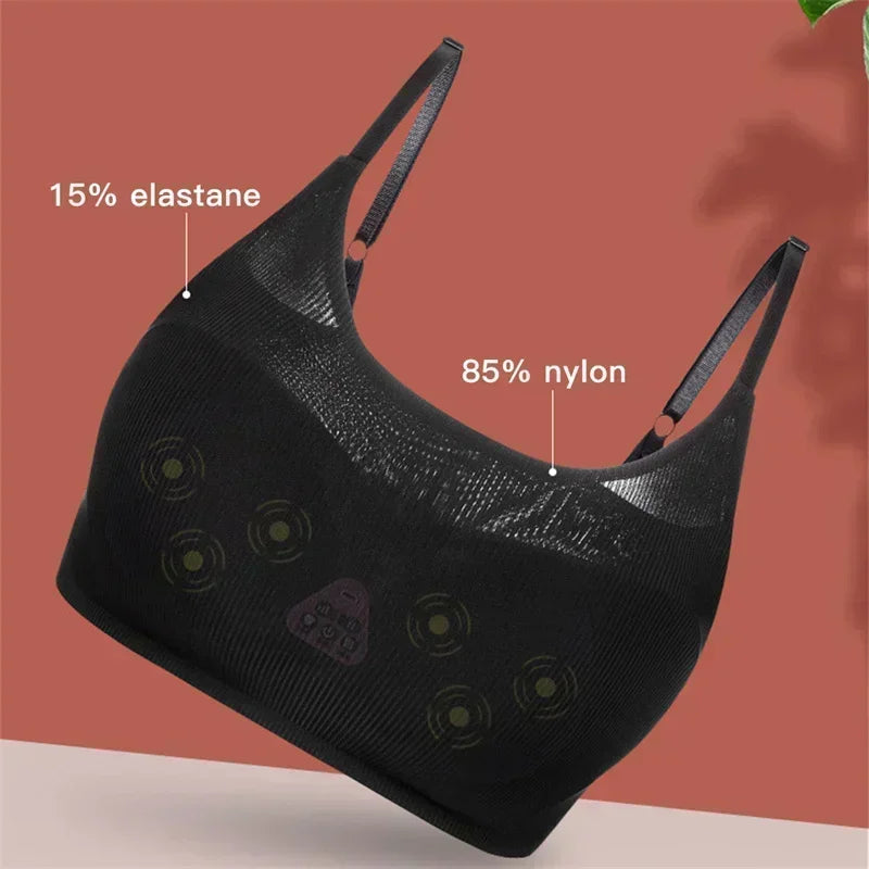 Electric Breast Massager with Heat and Vibration - Black Tidesmit Massage Chairs Tidesmit