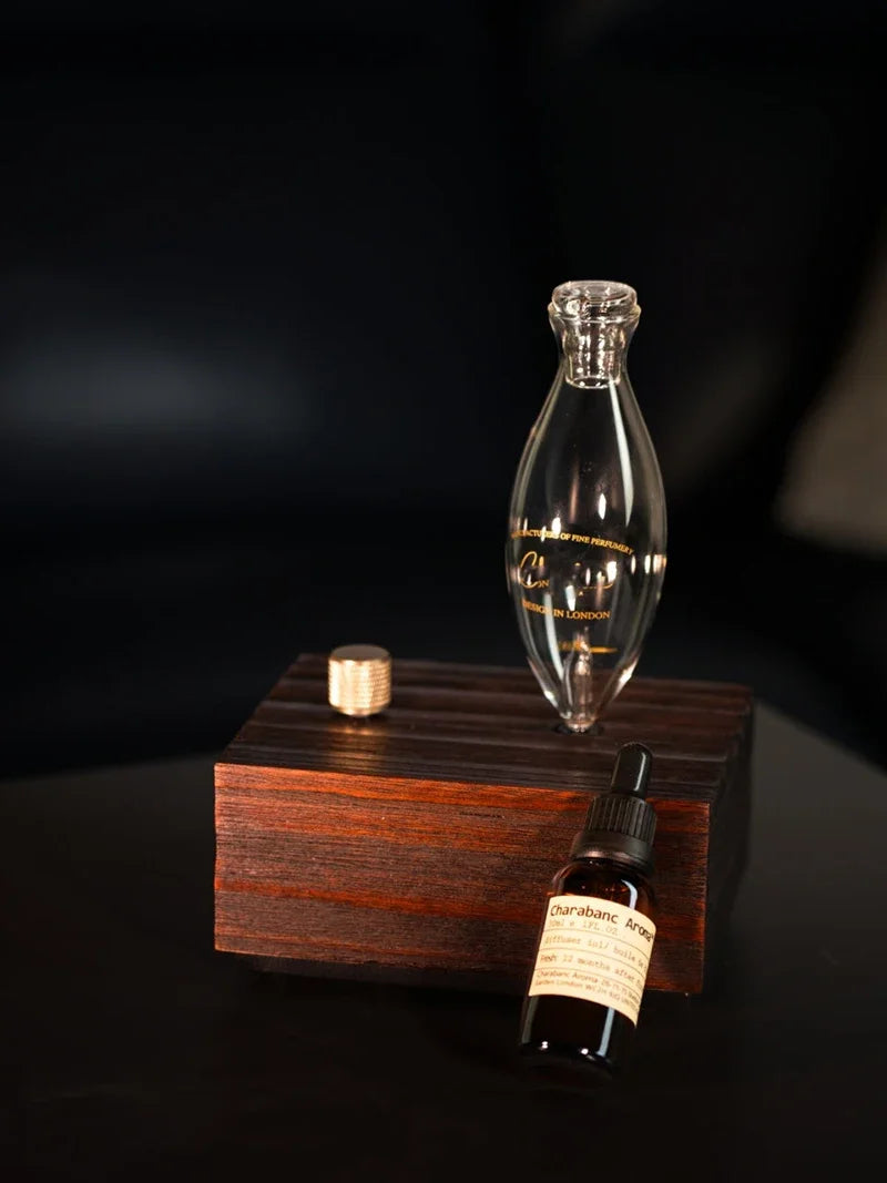 Waterless Pure Essential Oil Diffuser Nebulizer Aromatherapy Diffuser Electric Wooden Glass Home Aroma Essential Diffusers