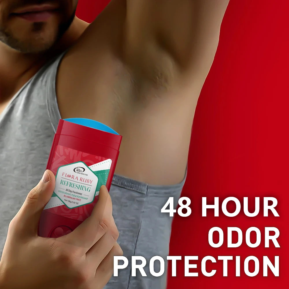 Tidesmit Flora Ruby 68g stick male deodorant provides 48-hour long-lasting odor protection and underarm freshness.