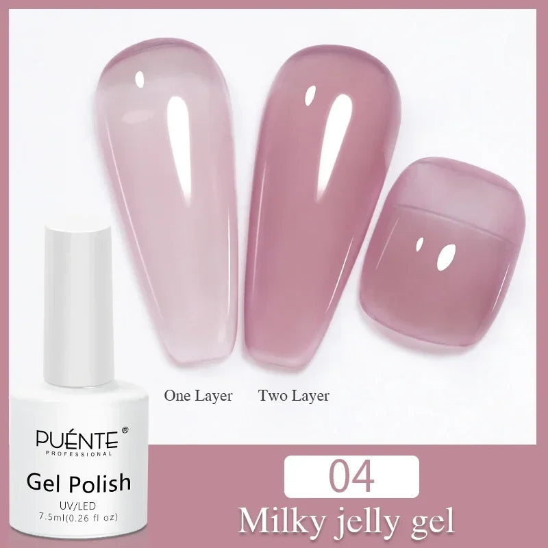 3D Sculpture Gel Nail Polish 15ml - Professional Soak Off Formula Permanent Makeup Machines milky jelly gel 04 Tidesmit