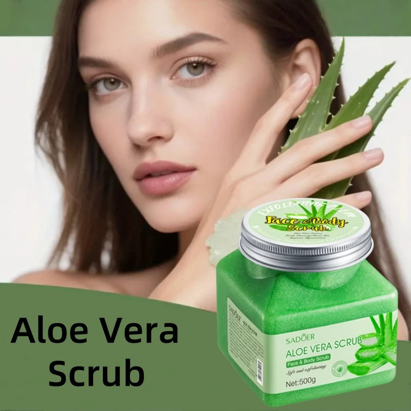 Aloe Vera Exfoliating Scrub 500g - Natural Salon-Quality Face Polish Scrubs Treatments 500g Tidesmit
