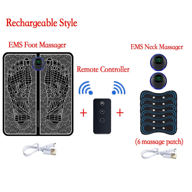 Electric Foot Massager Mat for Deep Tissue Muscle Relief - 5 Variants Body Shaping Massage Equipment type 6 Tidesmit