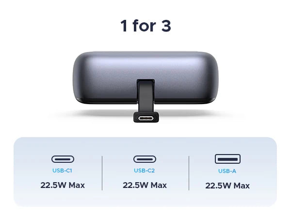 20000mAh Fast Charging Power Bank - Portable 22.5W USB-C Charger Tidesmit