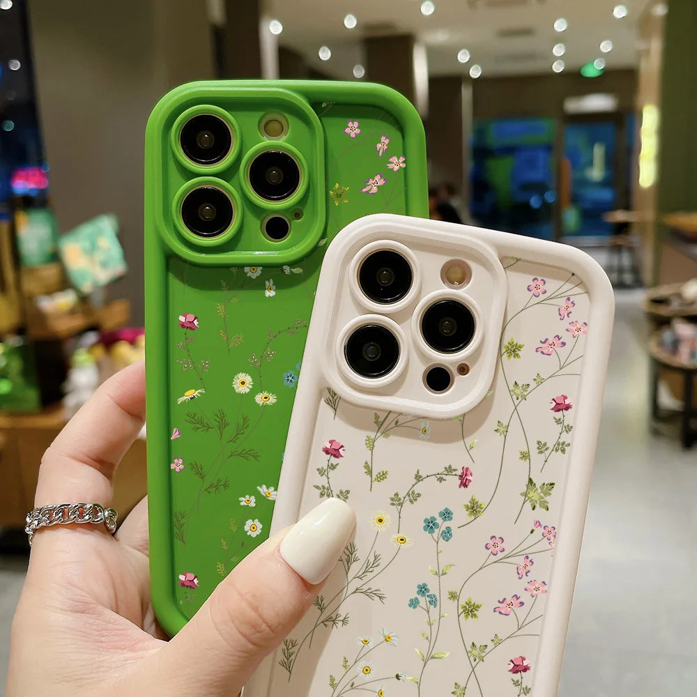 Flower Phone Case for iPhone, Shock-Absorbing Military-Grade Cover Tidesmit