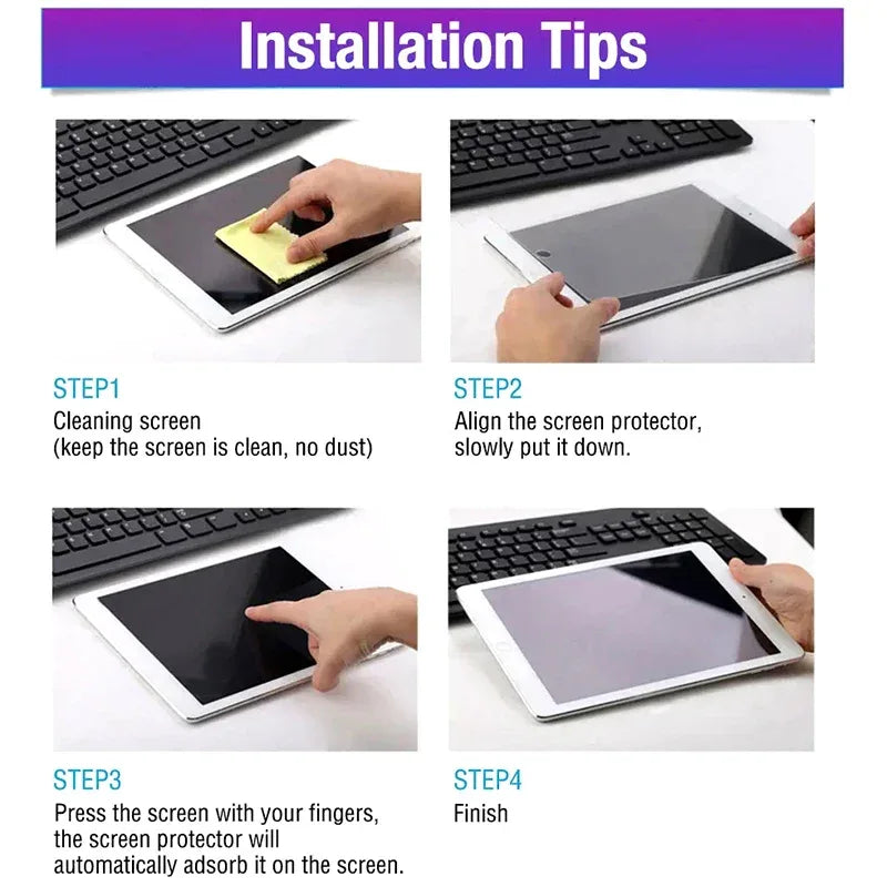 Samsung Galaxy Tab Tempered Glass Screen Protector - 9H Anti-Scratch Film Tidesmit
