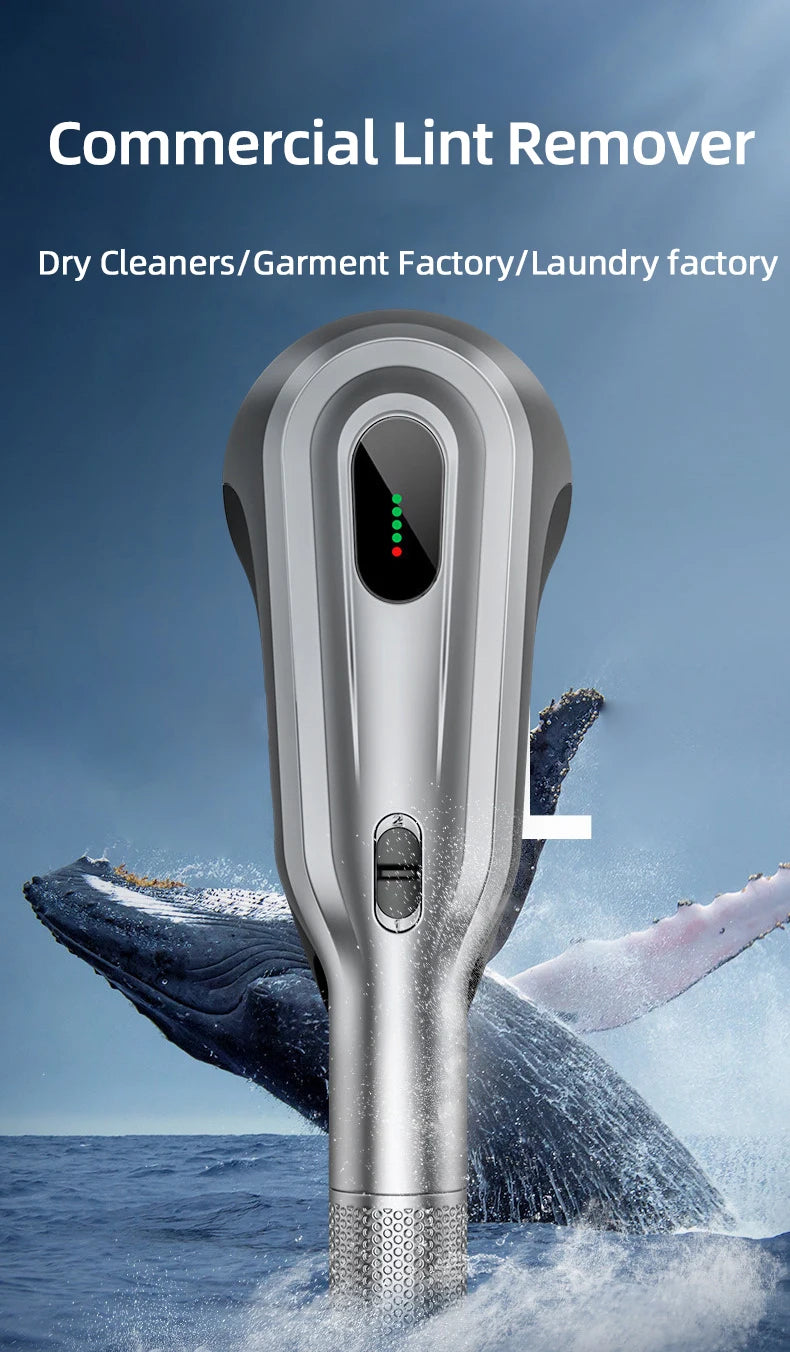 Tidesmit 60W commercial lint remover, side view of professional electric clothes hairball trimmer for dry cleaners