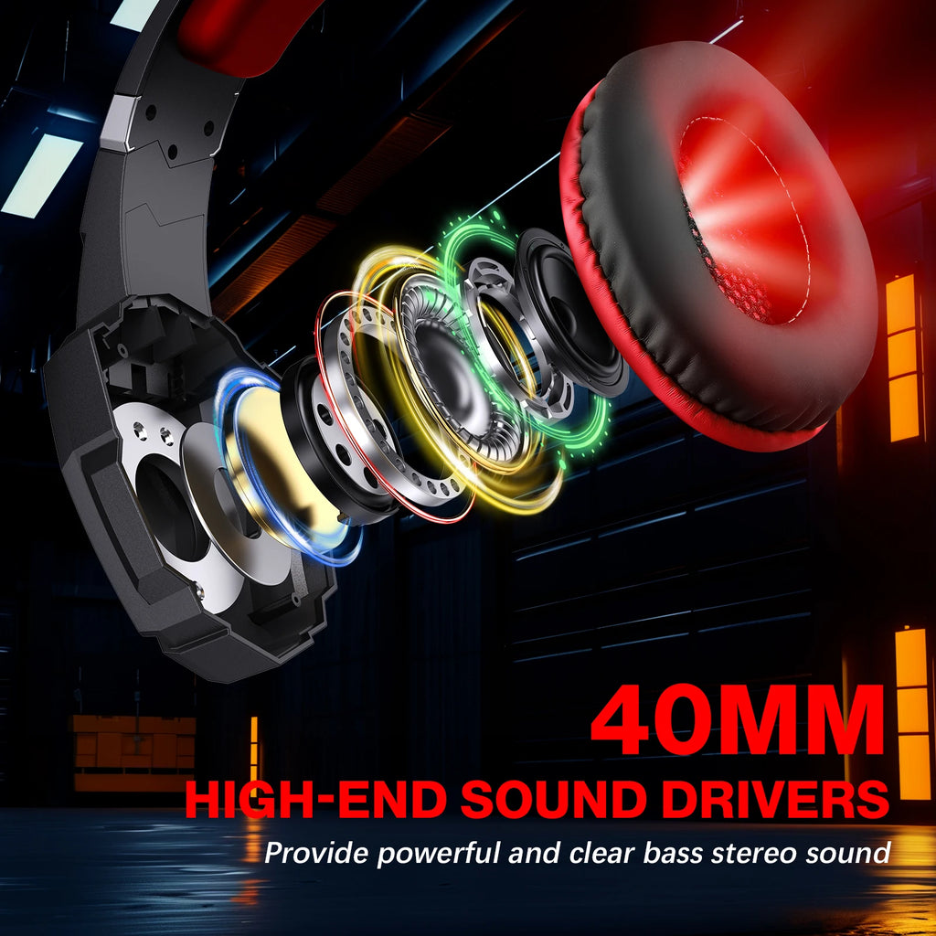 Tidesmit G9000PRO Wired Gaming Headphones - PS5 & PC Noise Cancelling Mic Tidesmit