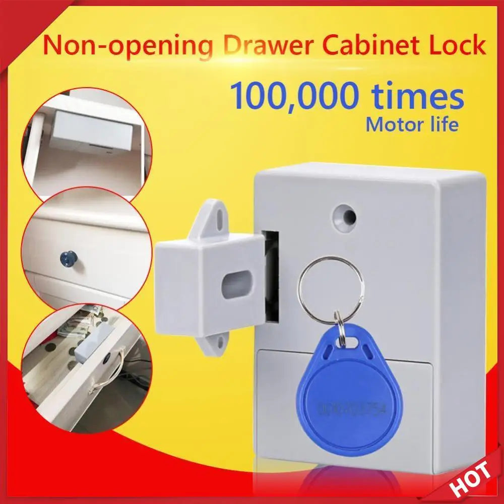 T3 Invisible RFID Free Hole Sensor Cabinet Lock Wardrobe Shoe Drawer Door Lock Automatic Authorization Locker