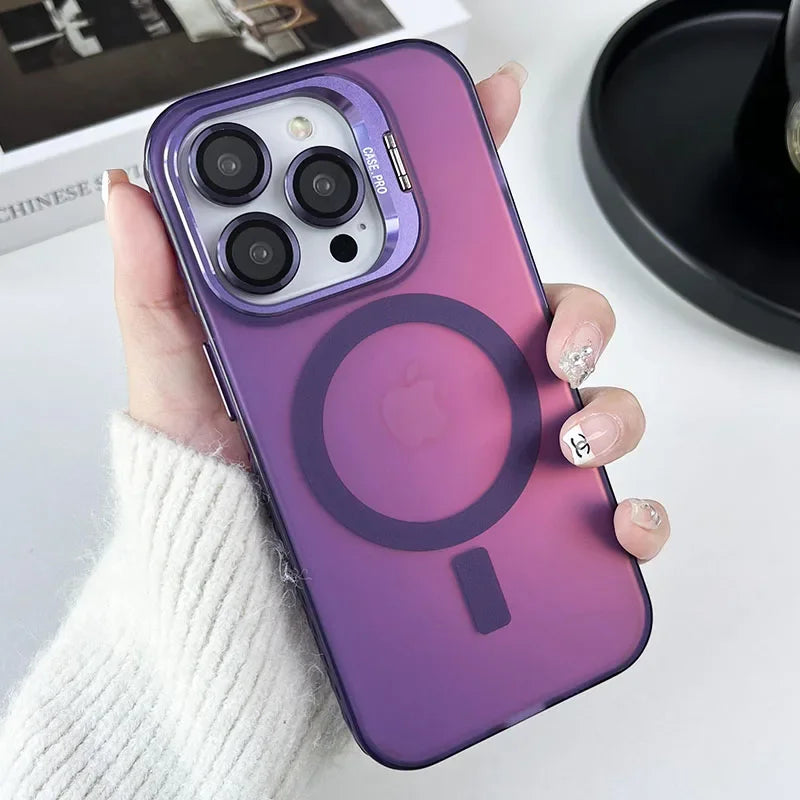 Magnetic Color Changing iPhone Case with Integrated Lens Protection Purple Tidesmit