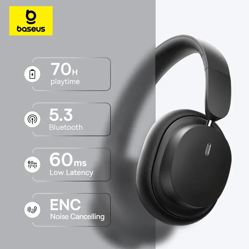 Tidesmit 70H Wireless Bluetooth Headphones Foldable Over-Ear Tidesmit