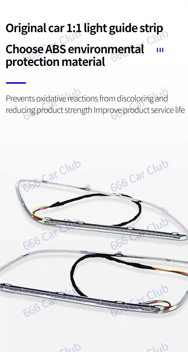 Mercedes-Benz Ambient LED Turbine Vents, 12-Color Interior Lighting Kit Tidesmit