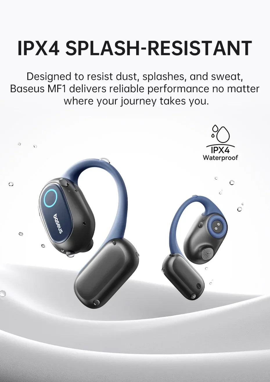Open-Ear Sport Earbuds Bluetooth 5.4 60-Hour Playtime by Tidesmit Tidesmit