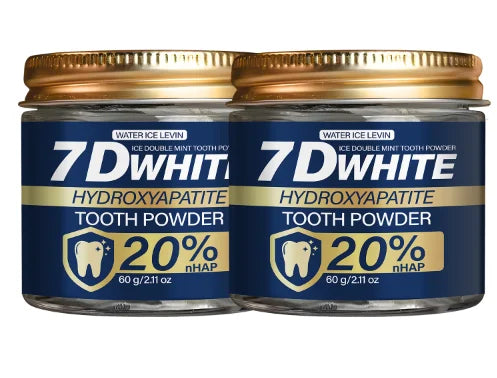 Tidesmit 7D White Hydroxyapatite tooth powder with charcoal and mint for deep whitening and fresh breath