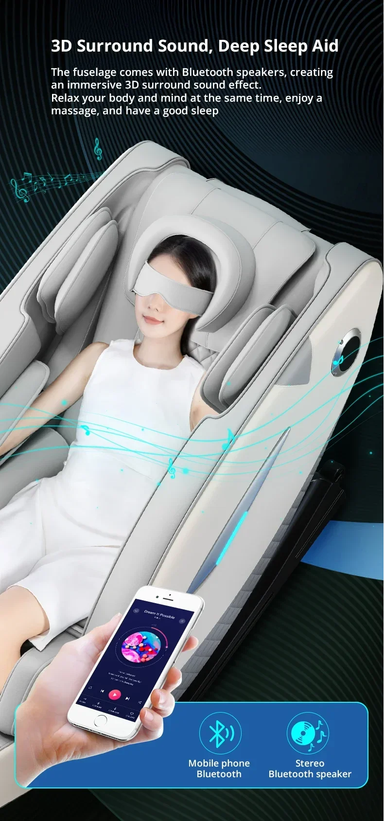 Tidesmit Zero Gravity Massage Chair with Heat Therapy - Full Body Relief Massage Chairs Tidesmit