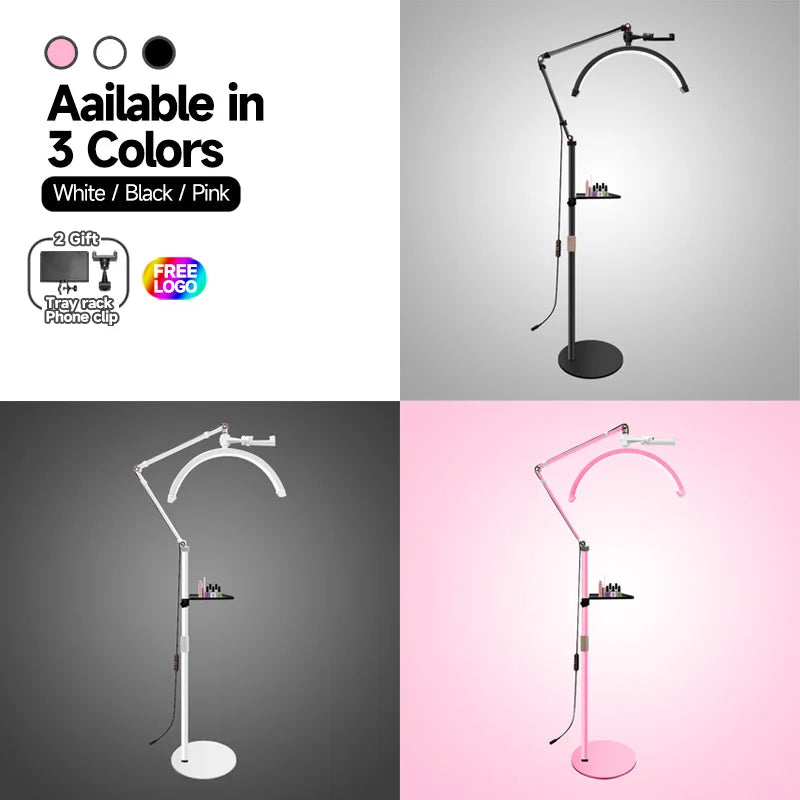 Half Moon Eyelash Lamp - LED Salon Light with Adjustable Color Temperature Tidesmit