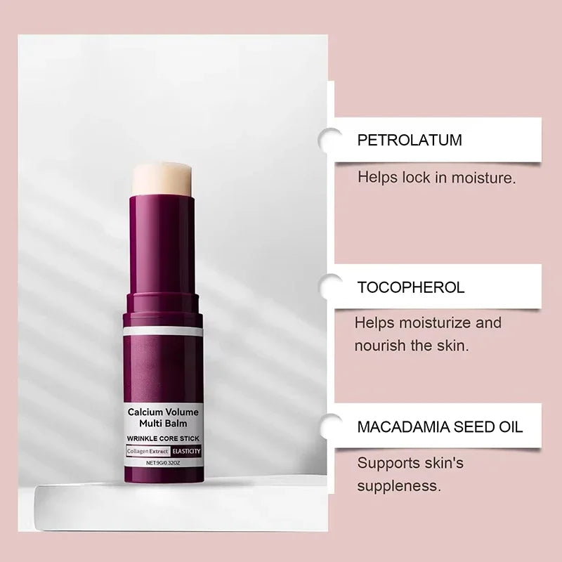 Tidesmit lyp318 collagen moisturizing multi balm stick for face and eye anti-wrinkle texture detail