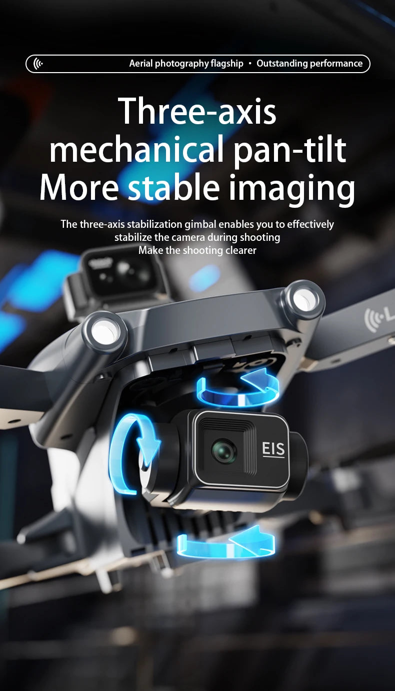 8K FPV Camera Drone with Laser Obstacle Avoidance and 3-Axis Gimbal Tidesmit