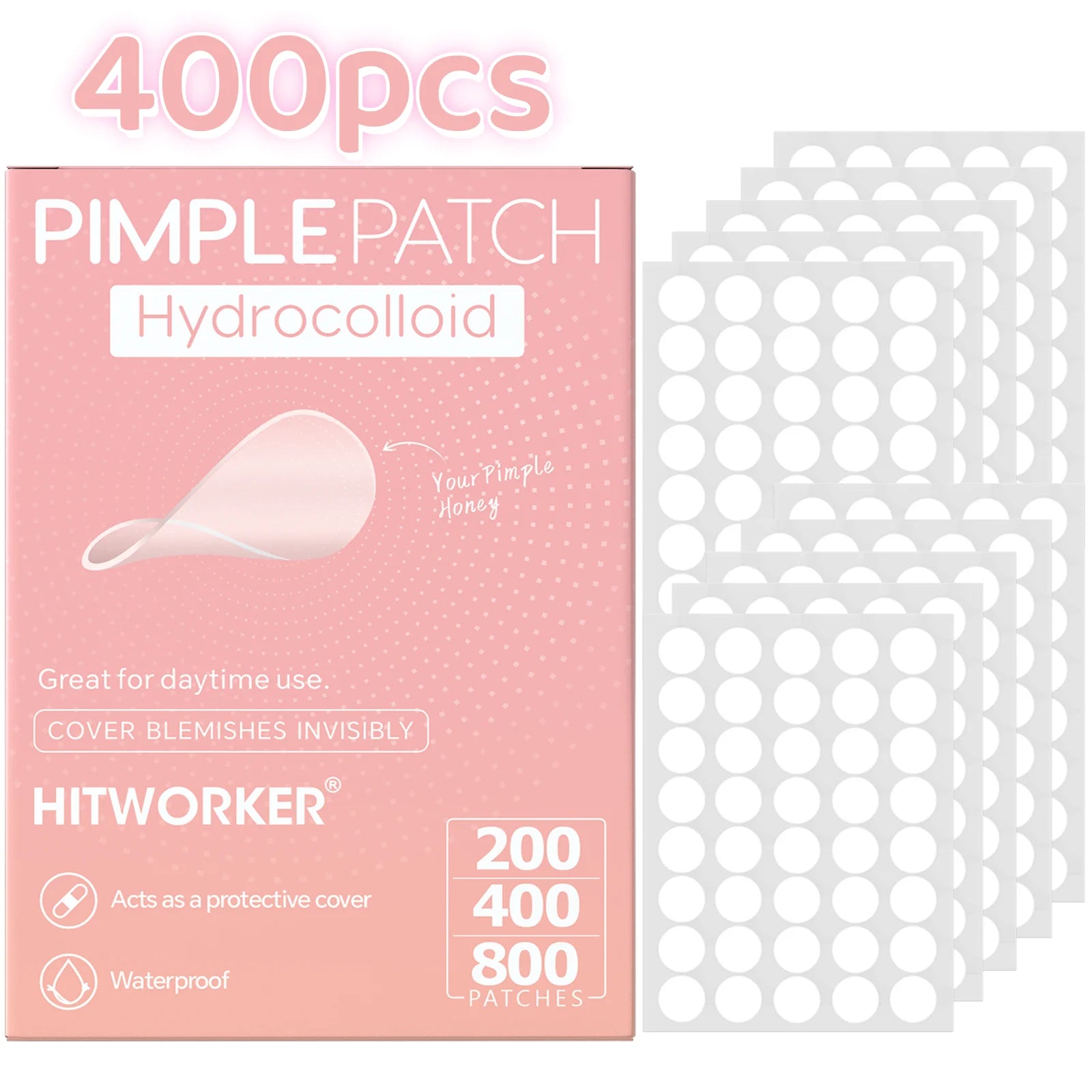600/400/240pcs/box invisible acne patch set - deep cleaning high-quality water-based acne stickers, gentle and skin friendly