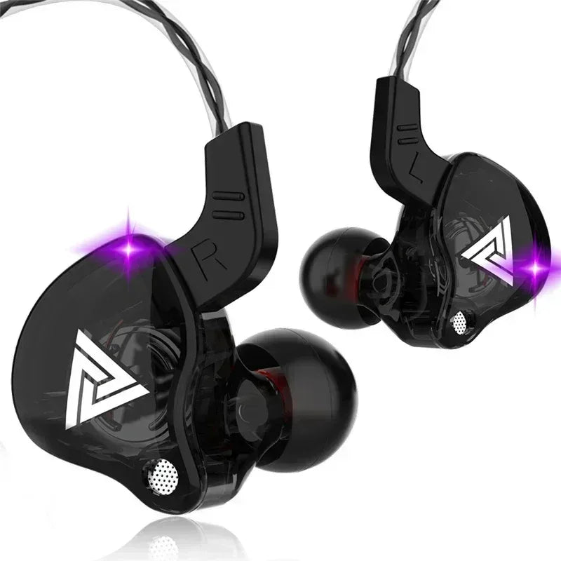 QKZ AK6 Wired Earphones With Mic - Dynamic HiFi Stereo | Tidesmit Black China Mainland Tidesmit