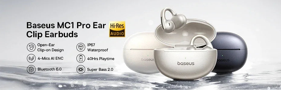 Tidesmit 48dB Active Noise Cancelling Wireless Earbuds - Bluetooth 5.3 Tidesmit