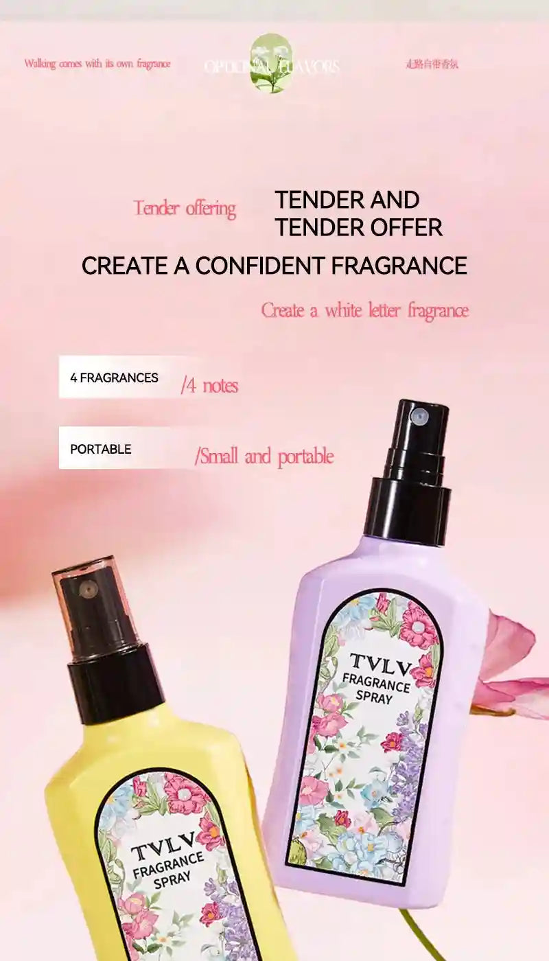 TVLV Jasmine fragrance spray, portable long-lasting scent for women. Floral bottles with mist sprayers for clothes.