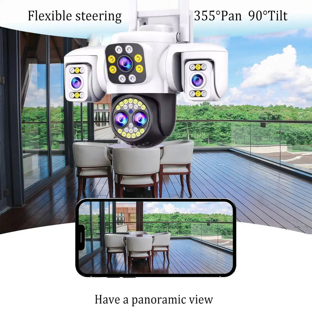 20MP WiFi IP Camera HD Three Screens Security AI Auto Detect Wireless Surveillance Cameras Onvif 10X Zoom Baby Monitor YOOSEE