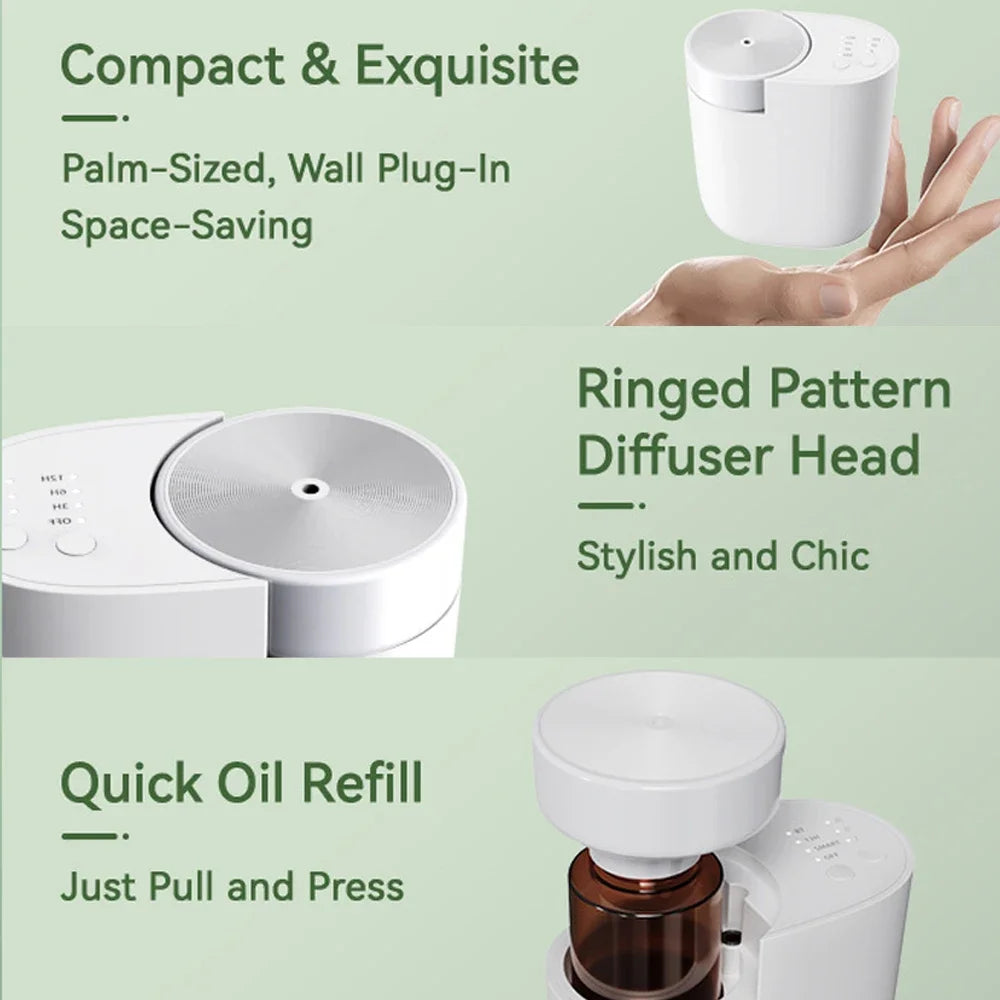 Smart Bluetooth Wall Plug in Waterless Essential Oil Aroma Diffuser Air Freshener Bluetooth Aromatherapy Nebulizer Diffuser