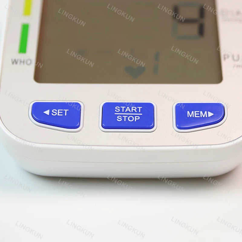 English/Spanish Voice Large Display Screen Rechargeable Automatic Tonometer Arm Blood Pressure Monitor Digital Tensiometer