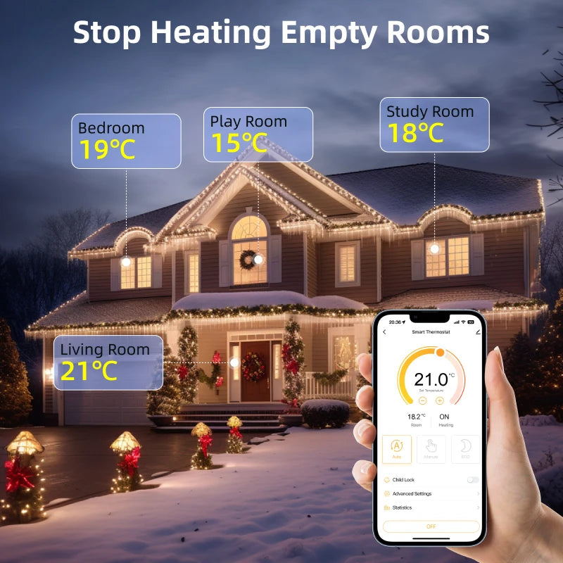 Tuya thermostat wifi smart gas boiler/water electric floor heating controller  temperature remote controller with google alexa