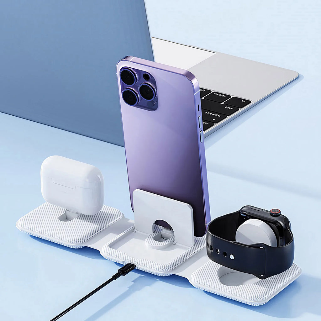 3-in-1 Wireless Charging Station for iPhone, Apple Watch and AirPods Tidesmit