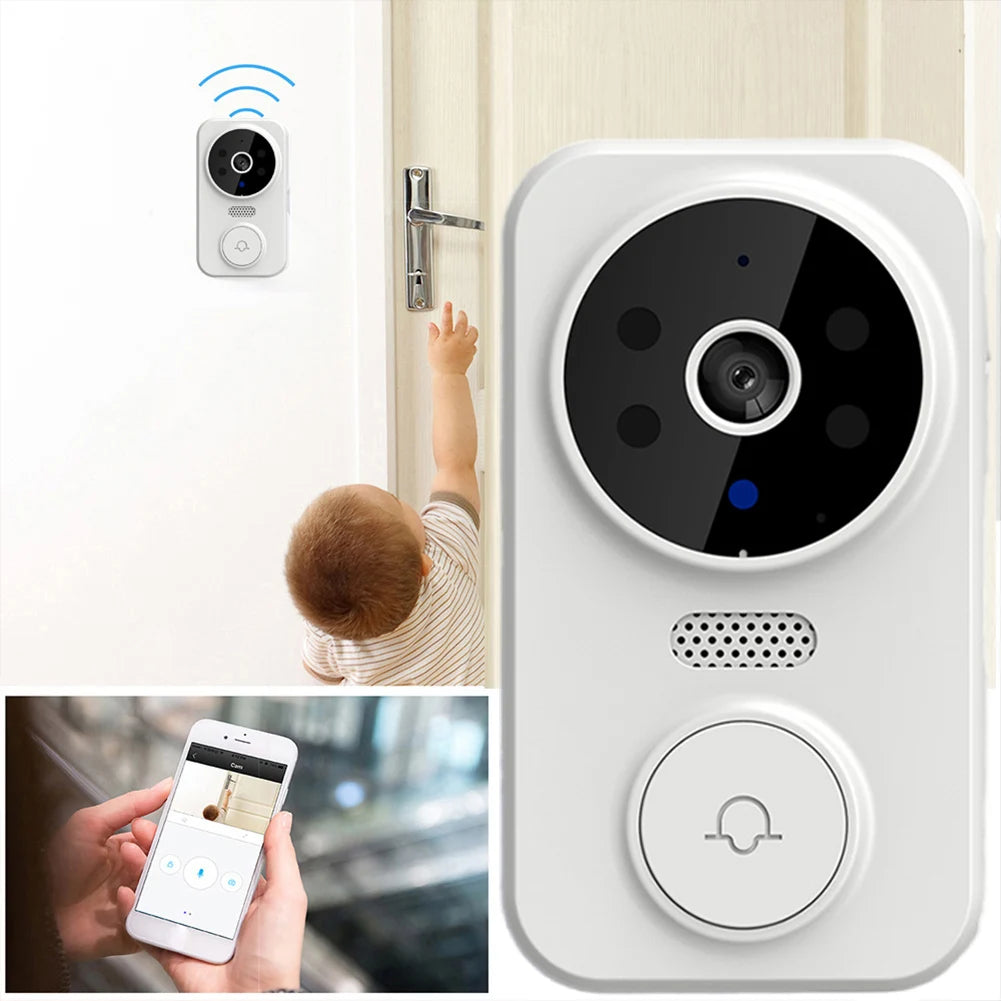 WiFi Smart Audio Doorbell Camera 2-Way Audio Wireless Visual Intercom Doorbell with Remote Monitor Indoor Outdoor Surveillance