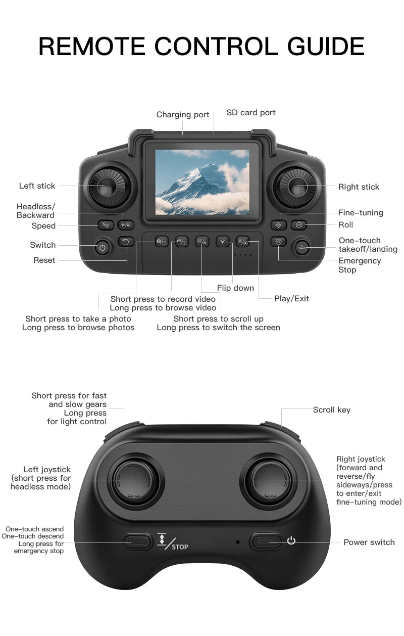 Mini Camera Drone - Optical Flow Control & Foldable Design Tidesmit