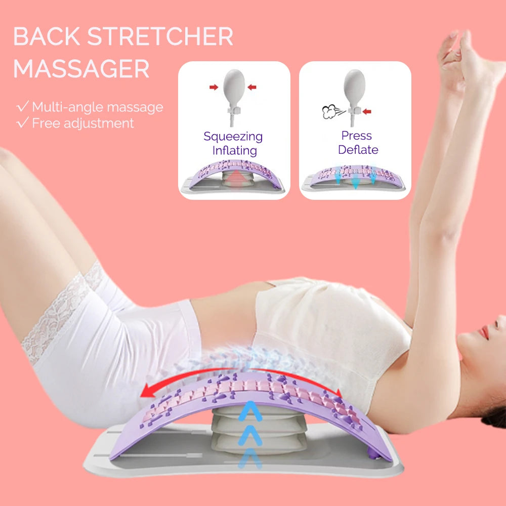 Back Massager With Airbag Lumbar Support Stretcher | Portable Electric Tool Back Massage Instrument Tidesmit