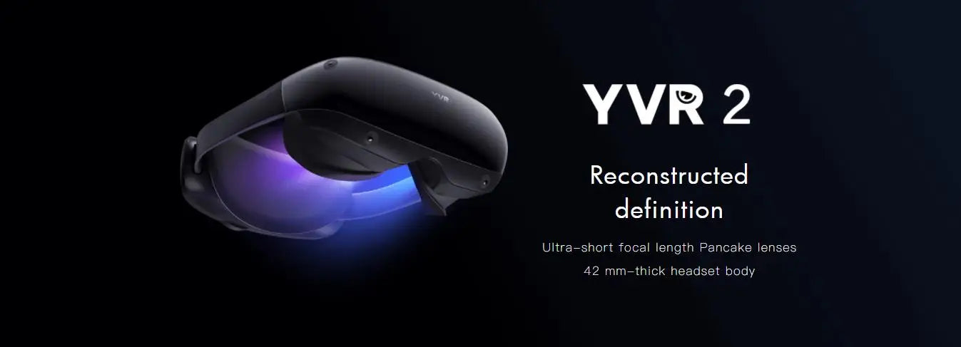 Tidesmit 4K VR Headset with 42mm Pancake Lens - YVR 2 Model Tidesmit