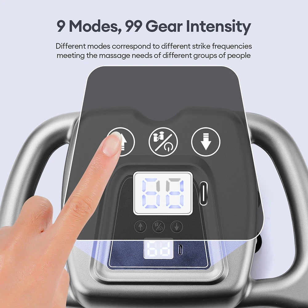 Deep Tissue Massage Gun with 99 Speed Settings and Heat Therapy Back Massage Instrument Tidesmit