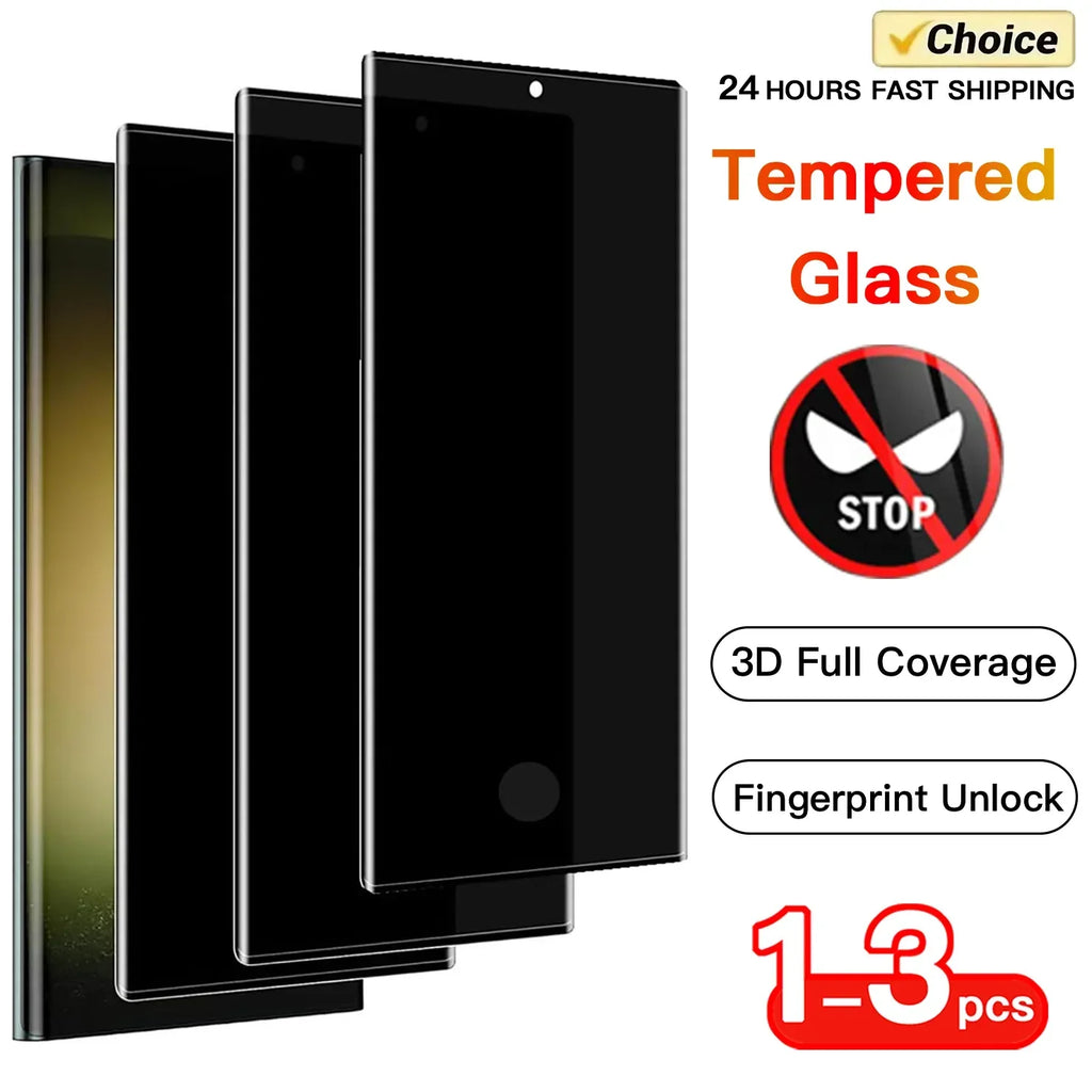 Privacy Screen Protector for Samsung Galaxy S24 Ultra - 9H Tempered Glass Privacy Glass Tidesmit