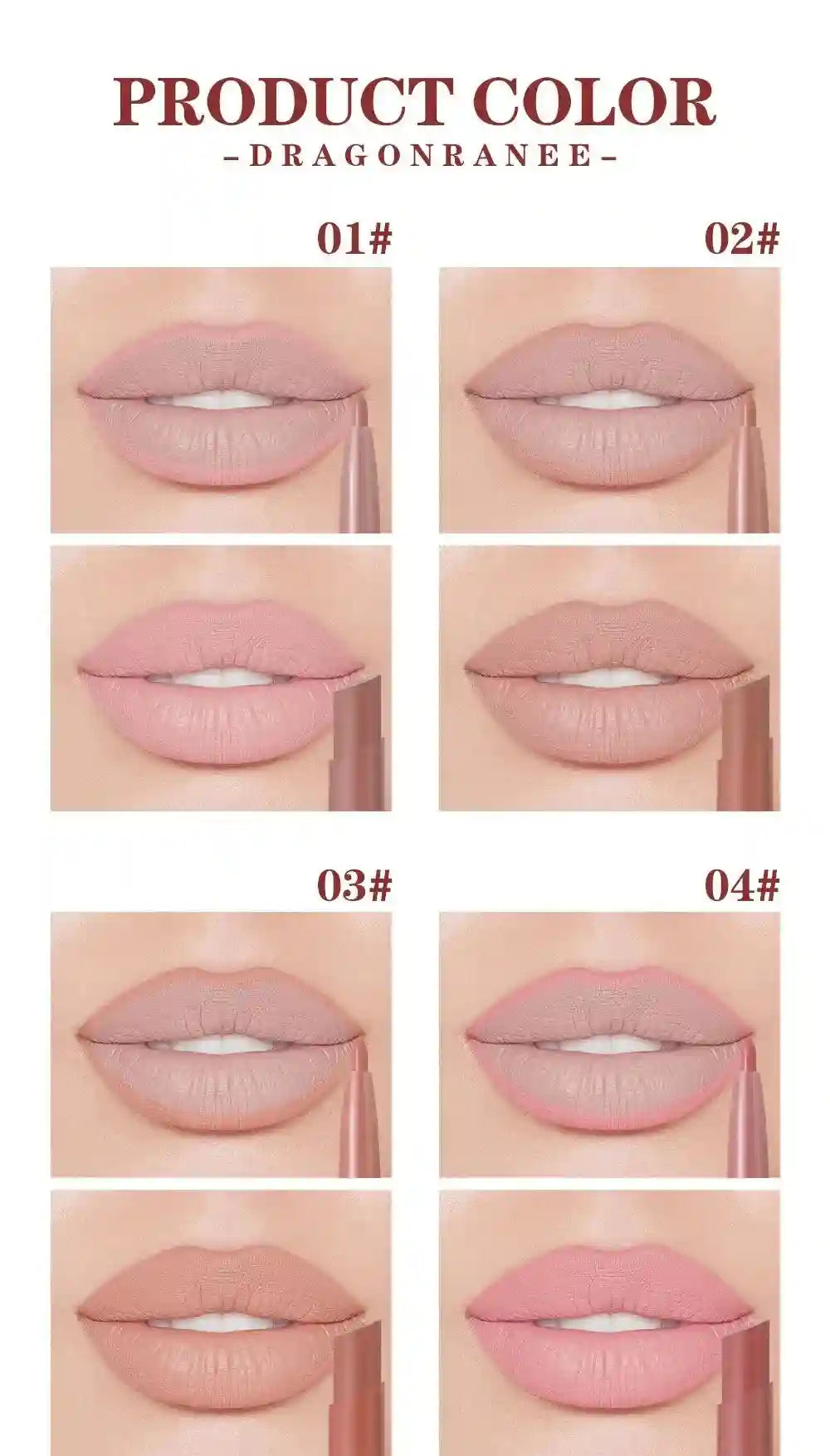 Matte Lip Liner and Lipstick Pen | Waterproof Long Lasting 2-in-1 Lip Care Tidesmit