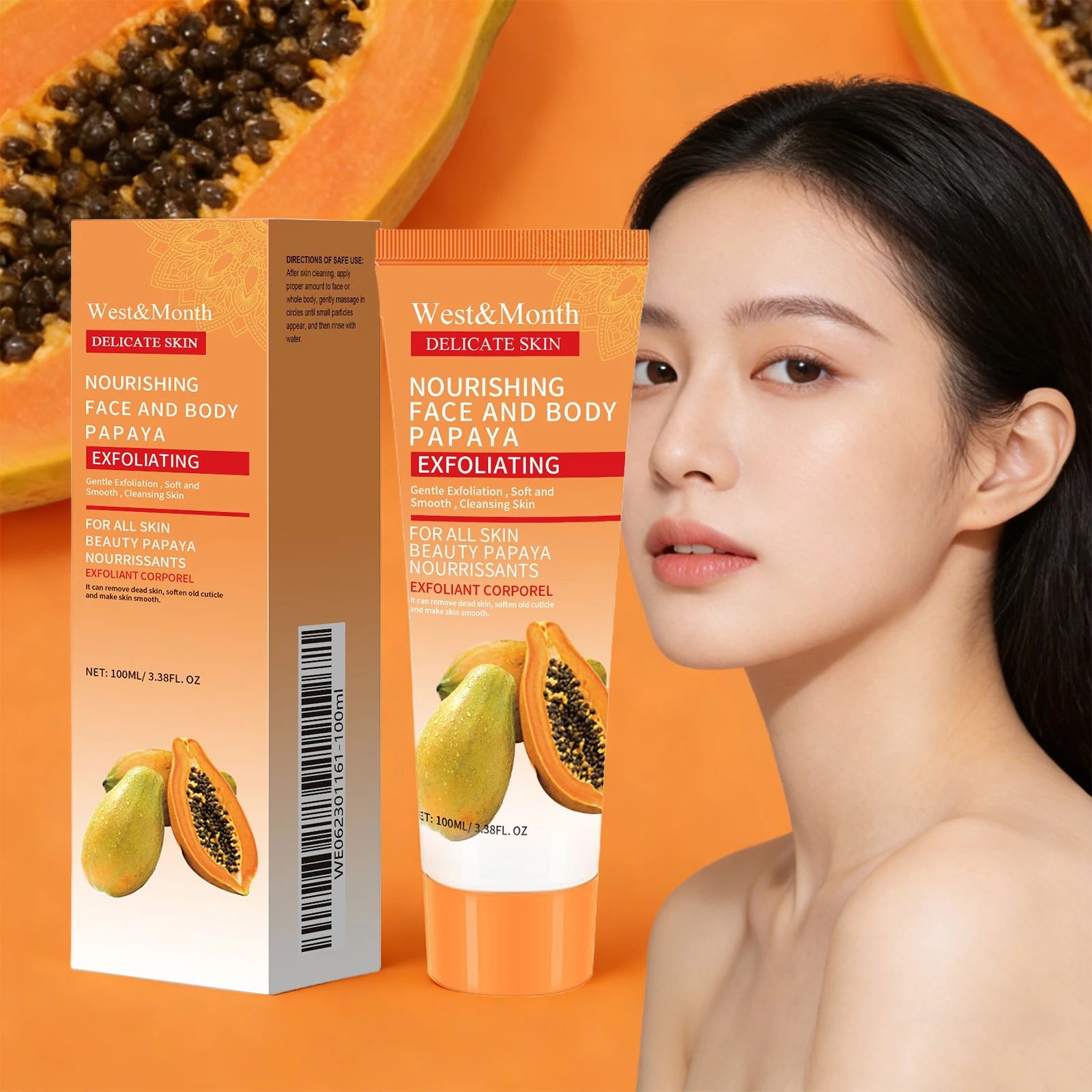 Papaya Exfoliating Gel | Professional Face & Body Brightening Scrub 100ml Scrubs Treatments Tidesmit