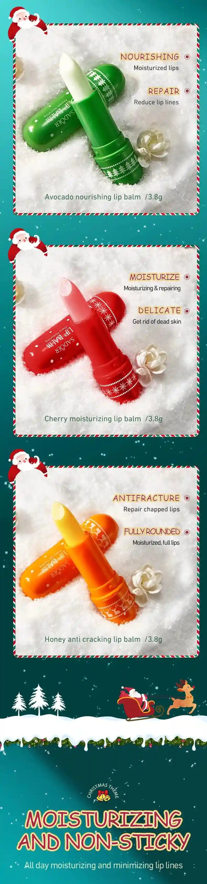 Moisturizing Lip Balm Set - Hydrating Lip Care Treatment 3-4pcs Lip Care Tidesmit